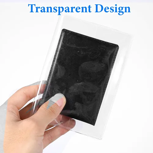 Miniatura 5 de Paquete de 10 fundas transparentes para pasaporte, protector impermeable para pasaporte, soporte de pasaporte de plástico transparente, protector