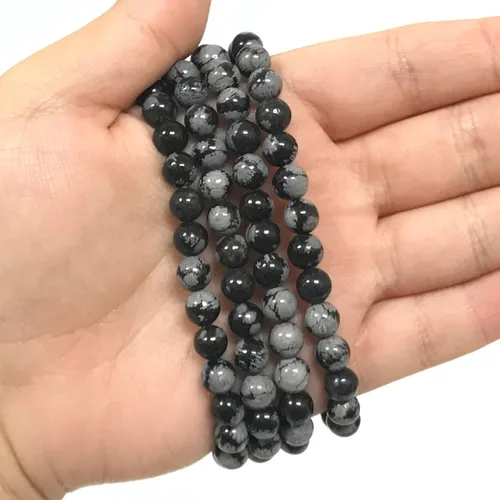 Miniatura 581 de Gem Avenue Handmade Round Bead Stretch Bracelet Unisex Natural Stone Beaded Jewelry for Men & Women, Elastic Wristband for Daily Wear