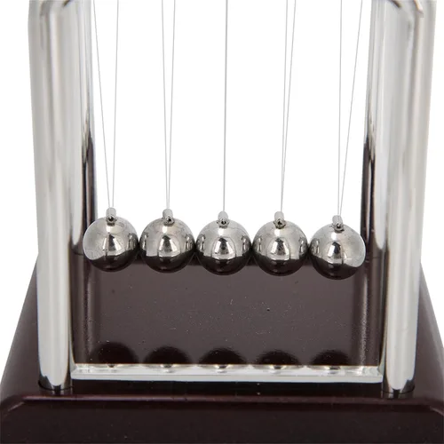 Miniatura 5 de Newtons Cradle Balance - Bolas de péndulo, bolas oscilantes de energía cinética, herramienta educativa de aprendizaje para oficina, hogar