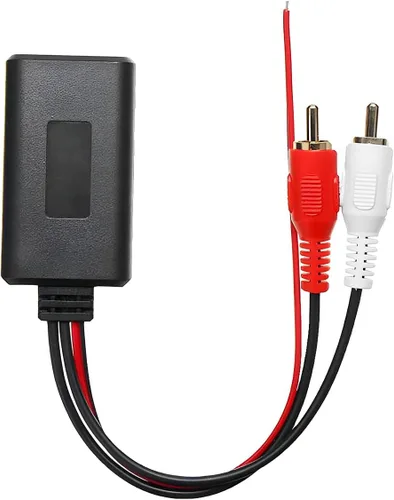 Miniatura 2 de AUCELI Adaptador de cable Bluetooth inalámbrico universal para automóvil, 2 RCA Aux Audio, conector de radio, entrada de carbohidratos, reproducción