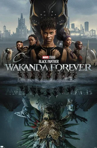 Miniatura 9 de Marvel Black Panther: Wakanda Forever - Póster de pared de una hoja, 22.4 pulgadas de largo x 14.7 pulgadas de ancho, versión enmarcada de madera