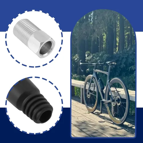 Miniatura 3 de Juego de 8 unidades de manguera de freno de disco hidráulico para bicicleta, manguera de freno de oliva, kit de reparación de tornillos de púa