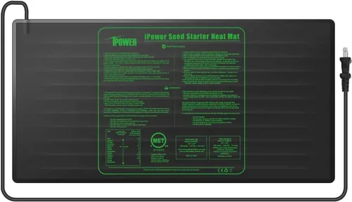 Miniatura 10 de iPower Alfombrilla térmica duradera e impermeable para plántulas, almohadilla hidropónica cálida para un inicio eficiente de semillas, uso