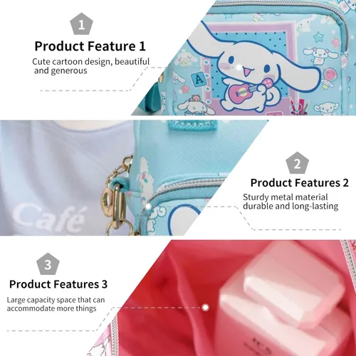 Miniatura 3 de Linda bolsa de lona con dibujos animados, mochilas bandolera para niñas, mochila con correa ajustable, los mejores regalos para ella