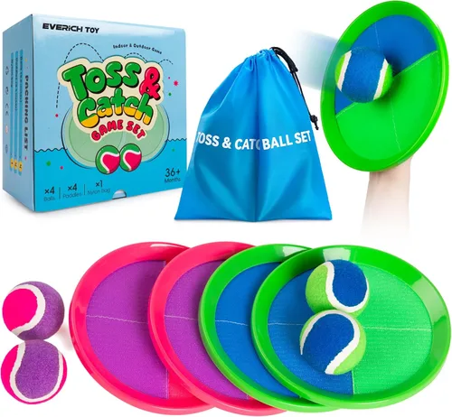 Miniatura 17 de Juego de pelota para lanzar y atrapar mejorado, juegos al aire libre para niños, rellenos de calcetines para juegos familiares, juguetes de playa