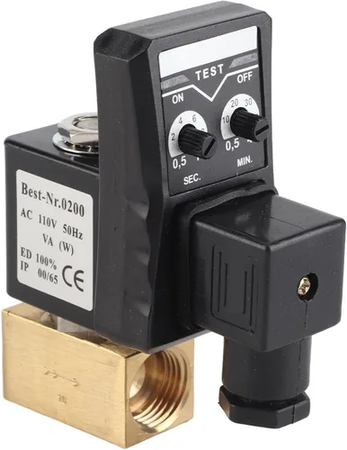 Miniatura 6 de Válvula de drenaje automática del compresor de aire 110V AC con función de temporizador para sistemas de aire comprimido Secadoras Válvula