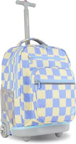 Miniatura 37 de J World Sundance Mochila Rodante para Laptop para Niñas y Niños. Mochila Escolar con Ruedas, Rombos negro, 20 pulgadas