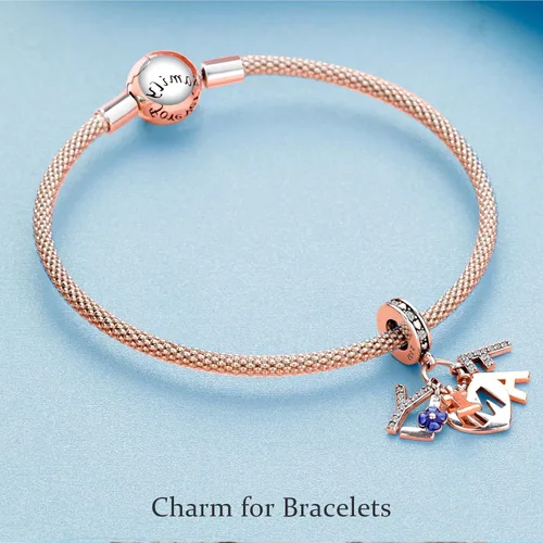 Miniatura 20 de Dijes de plata de ley 925 de dibujos animados de pato, ratón, oso, elefante, dragón chino, cuentas colgantes para pulseras y collares, joyería