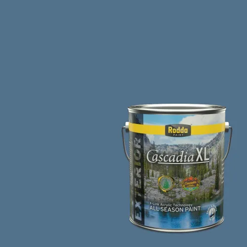 Miniatura 121 de Rodda Paint CASCADIA XL Pintura e imprimación satinada exterior en uno, cuarto de galón, Aquafir