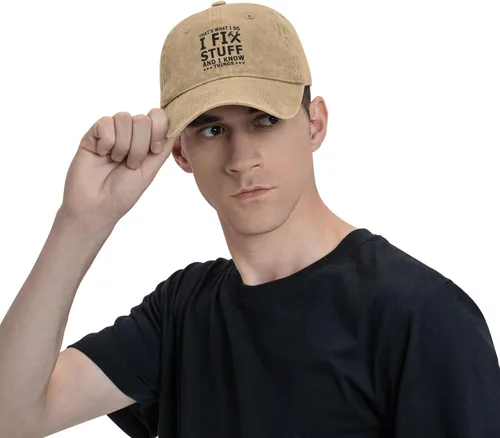 Miniatura 6 de I Fix Stuff and I Know Things Sombrero para hombres I Fix Stuff Hat Cool Stuff Hat para hombres divertido
