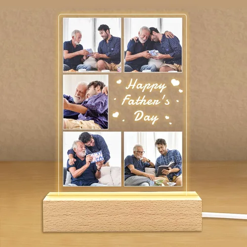 Miniatura 16 de Regalos de fotos personalizados para novio, novia, mujer, pareja, marcos de fotos personalizados, placa acrílica, luz nocturna para mejor amigo