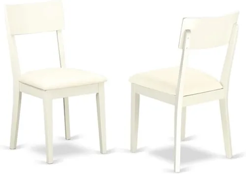 Miniatura 4 de East West Furniture SHAD5-LWH-LC - Juego de mesa y sillas de cocina de 5 piezas, incluye una mesa de comedor redonda con pedestal y 4 sillas