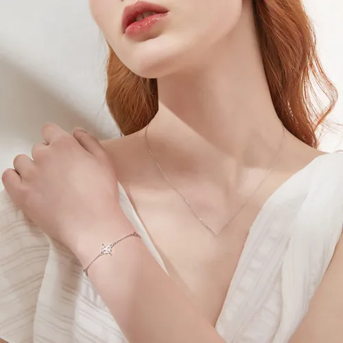 Miniatura 2 de FLYOW Pulsera de plata de ley 925, joyería irlandesa de buena suerte, triquetra, trinidad, brujas celtas, nudo para mujer
