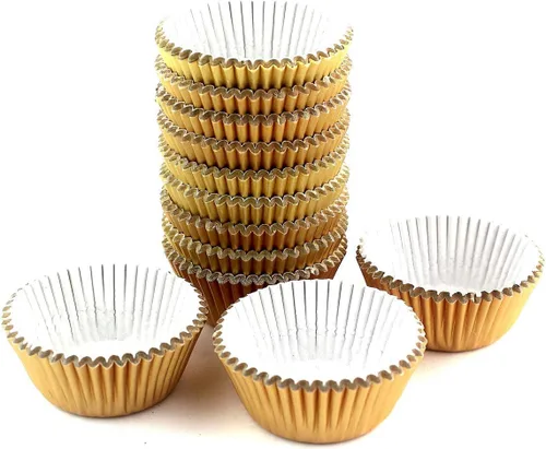 Miniatura 2 de Mini Foil Cupcake Liners Muffin Paper Baking Cups 300 Pcs (negro)