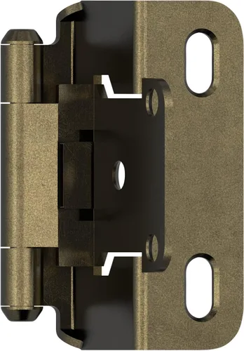 Miniatura 18 de Amerock BPR7540BB Bisagra de gabinete 1/2 pulg (13 mm) superpuesta de cierre automático de envoltura completa de latón pulido para puerta