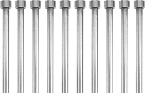 Miniatura 17 de Auniwaig 0.059 in de diámetro punta redonda de acero recto eyector Pin Punch 3.937 in largo gris plateado 20pcs