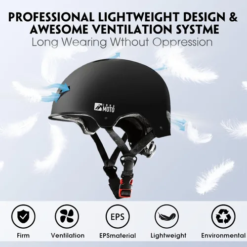 Miniatura 4 de Casco de patineta para adultos - Casco de seguridad certificado ajustable para patinaje, bicicleta, monopatín, ciclismo, patinaje, patinaje, cascos