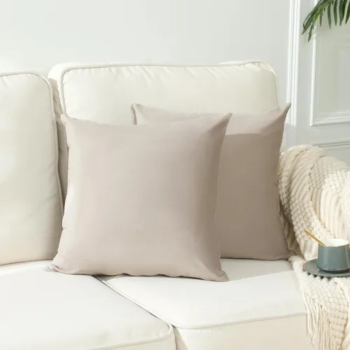Miniatura 23 de Stellhome - Juego de 2 fundas de almohada de terciopelo Rosa claro