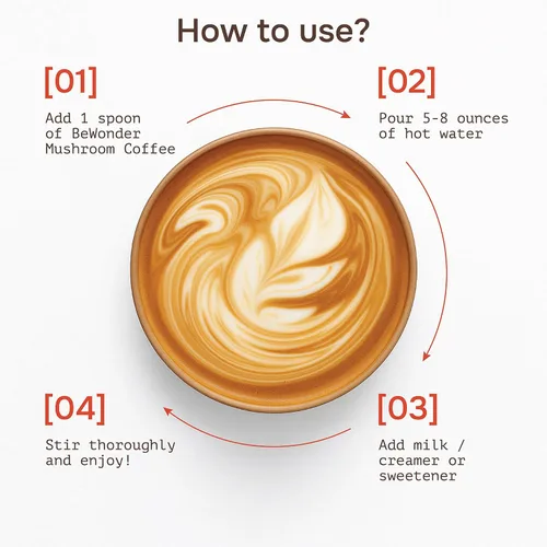 Miniatura 5 de Café de hongos – 9 hongos adaptogénicos – Melena de león orgánica, Chaga, Reishi, cola de pavo, café instantáneo – para claridad, enfoque, energía