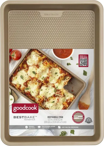 Miniatura 7 de GoodCook BestBake - Bandeja para hornear rectangular antiadherente de bronce de 9 x 13 pulgadas, acero al carbono texturizado, resistente a