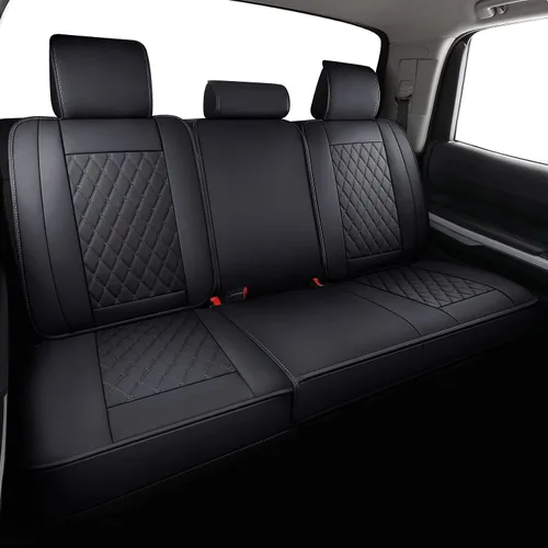 LUCKYMAN CLUB Fundas de asiento de auto para camionetas Tundra 2022-2025 X05-T3-2 solo traseras, para tripulación/tripulación máxima/cabina