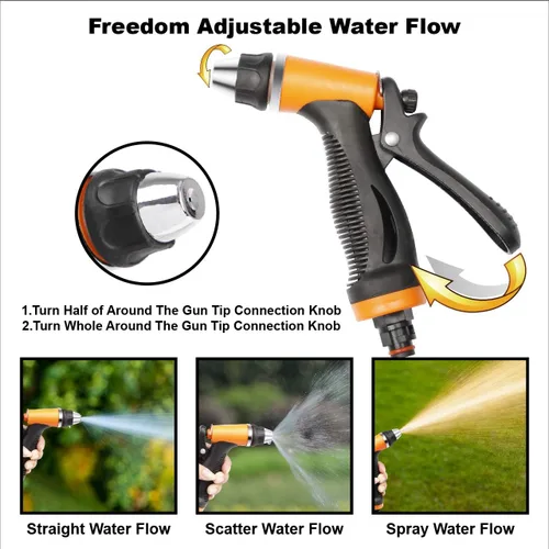 Miniatura 9 de Bomba de hidrolavadora eléctrica inteligente portátil de 100 W, 160 PSI, 12 V, potente kit de lavado de presión portátil con manguera de PVC de 21.3
