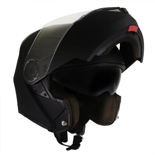 Miniatura 9 de Milwaukee Helmets H7005 Flat Black MayDay Modular Casco de motocicleta inalámbrico de cara completa - Stream Music-Llamadas telefónicas