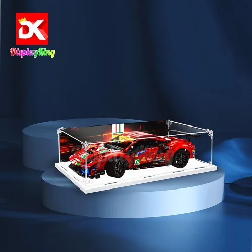 Miniatura 3 de Vitrina acrílica con tornillo para Lego Ferrari 488 GTE AF Corse #51 1,658.465 - 0.118 in de grosor (Lego Set no incluido) (con fondo temático)