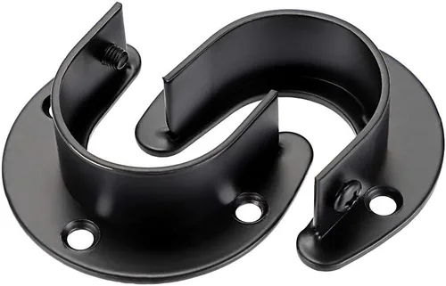 Miniatura 3 de OwnMy Paquete de 4 soportes para barra de armario de 1-1/2 pulgadas de diámetro, acero inoxidable en forma de U, soporte de barra de barra de brida
