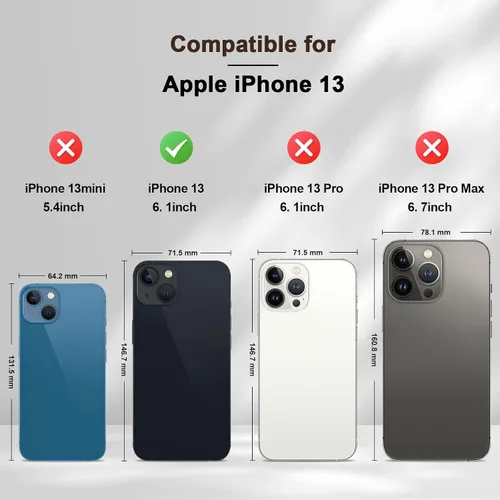Miniatura 2 de Jasonyu Funda tipo cartera con tapa para iPhone 13, funda magnética de cuero con tarjetero y función atril, funda protectora duradera de TPU a Marrón
