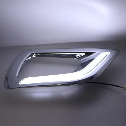 Miniatura 6 de ARAMOX Lámpara de circulación diurna, 2 unids 12V LED diurna luz de dos colores con luz de giro apto para NP300 15-18