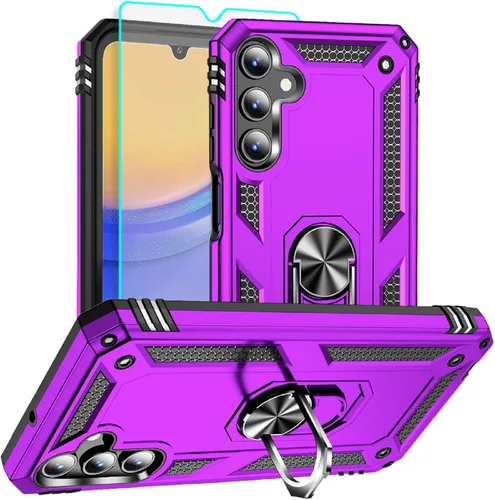 Miniatura 9 de Funda para Samsung Galaxy A12, Samsung A12 con protector de pantalla HD, [grado militar de 16 pies probada en caídas], anillo protector a prueba