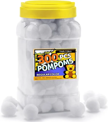 Miniatura 26 de Bundooraking Pompones, 1.5 pulgadas (4cm), 90 piezas bolas grandes multicolor a granel para artes y manualidades, pompones suaves y esponjosos