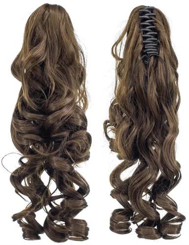 Miniatura 17 de SWACC 12-Pulgadas Extensiones de Cola de Caballo Cortas con Rizos de Tornillo y Pinza de Gancho Extensiones de Cabello Sintético con Cordón