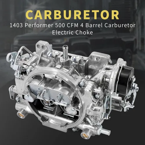Miniatura 2 de Repuesto de carburador 1403 para válvula de aire de orificio cuadrado de 4 barriles 500CFM, estrangulador eléctrico secundario compatible con Ch.evy