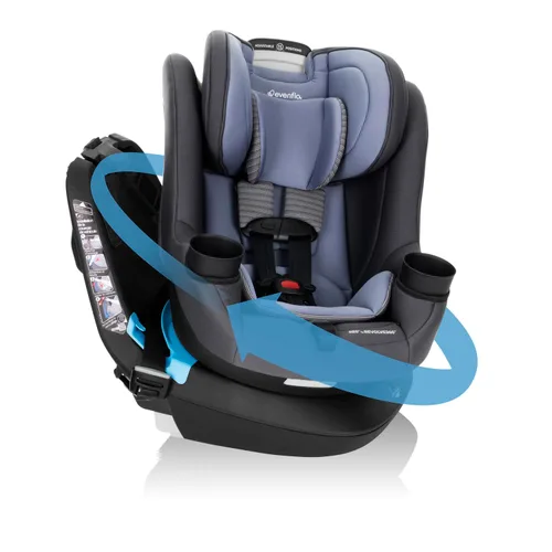 Evenflo REO by Revolve360 - Asiento convertible giratorio 2 en 1 para automóvil, 360 grados, para bebé a niño, orientación hacia adelante y hacia