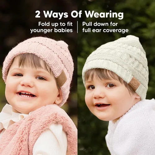 Miniatura 147 de KeaBabies 3-Pack Baby Beanies for Boys, Girls - Stretchy Knit Baby Hats, Cute Newborn