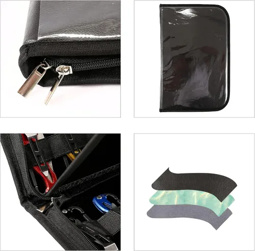 Miniatura 6 de Estuche para cuchillos QEES, estuche expositor para cuchillos de bolsillo con 32 ranuras, organizador de cuchillos con soporte plegable, caja
