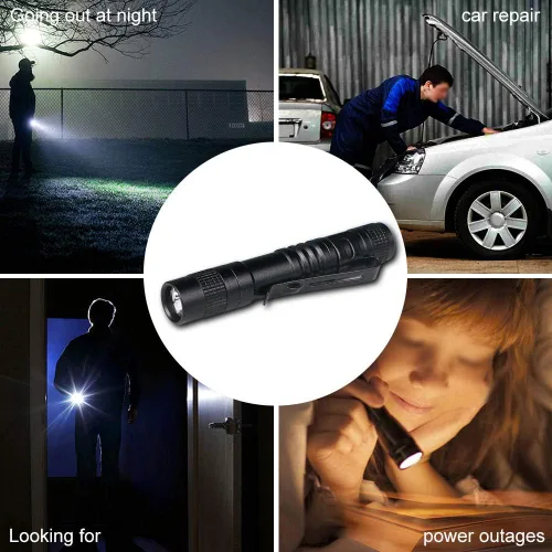 Miniatura 8 de Linternas LED ultra delgadas XP-1 XPE-R3 1000LM Mini Clip Lámpara Penlight antorcha alimentada por 1 x AAA 5pcs (batería no incluida)