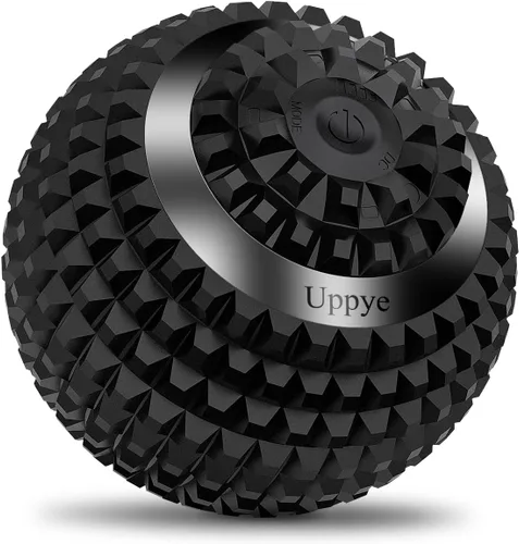 Uppye Masajeador de bola vibratoria, bola de lacrosse de alta intensidad de 4 velocidades, pelota de movilidad para recuperación de entrenamiento,