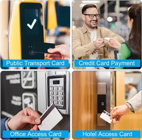 Miniatura 6 de PATIKIL Mangas de bloqueo RFID, fundas de aluminio para prevención de robo de identidad, fundas protectoras seguras para tarjetas de crédito, Negro