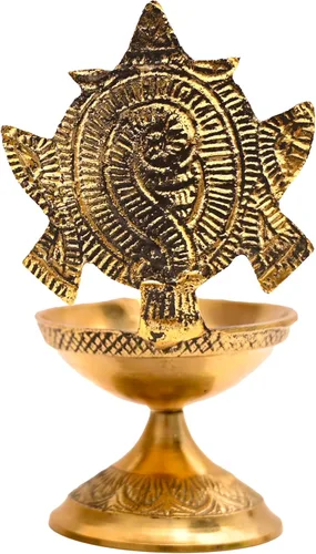 Miniatura 5 de Shankh Diya Deepam Vishnu Diya Shankhu Deepam Lámpara tradicional profunda para Pooja Aarti Templo Mandir Decoración Decoración y Regalo