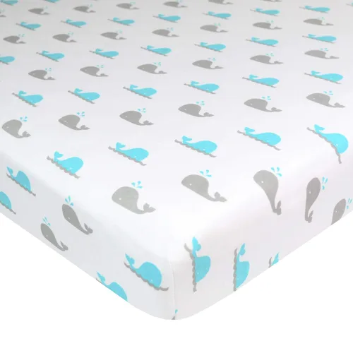 Miniatura 9 de American Baby Company - Sábana bajera ajustable de tejido de punto suave y transpirable 100% algodón, sábanas de practicuna, Alphabet