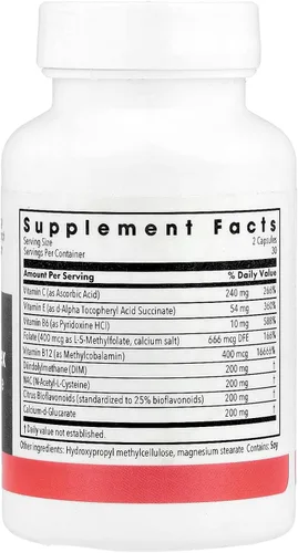 Miniatura 2 de Metabolic Maintenance DIM Complex - Apoya el metabolismo de estrógenos - DIM con NAC y glucarato de calcio D - 60 porciones - 60 cápsulas