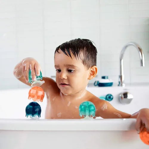 Miniatura 5 de Boon Jellies - Juguetes de baño con ventosa – Juguetes sensoriales para bañera – Juguetes de succión de medusas para la hora del baño – Azul Azul