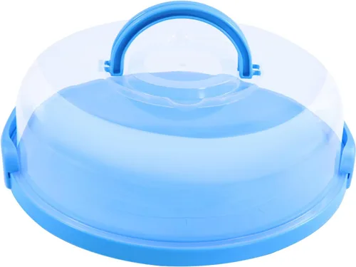 Miniatura 3 de Portabebés portátil de 12 pulgadas con tapa y magdalenas, tarta de galletas, para bodas, fiestas, baby shower, fiestas de Navidad (azul)