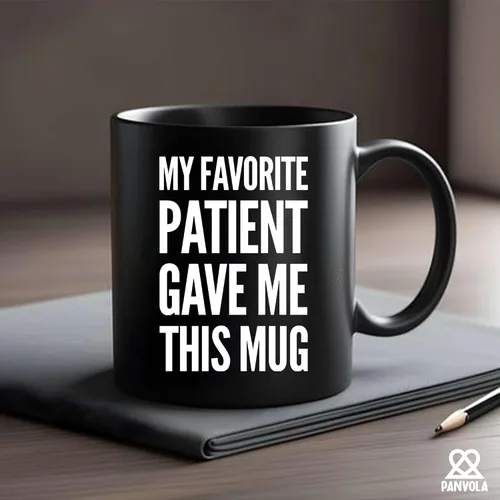 Miniatura 5 de Taza de cerámica con texto en inglés My Favorite Patient Gave Me This para el doctor de familia, regalo de agradecimiento para enfermera, doctorado