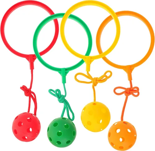 TOYANDONA Juguete de bola de salto para niños, anillo elástico de 5.5 pulgadas para ejercicio de coordinación y juego activo al aire libre