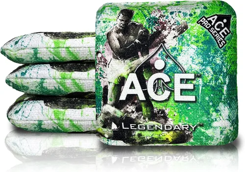 Miniatura 14 de Legendario Bolsos Cornhole ACE Pro + Kits PRO De doble lado, resbaladizos y pegajosos para todo clima Bolsa de descanso opcional y estuche