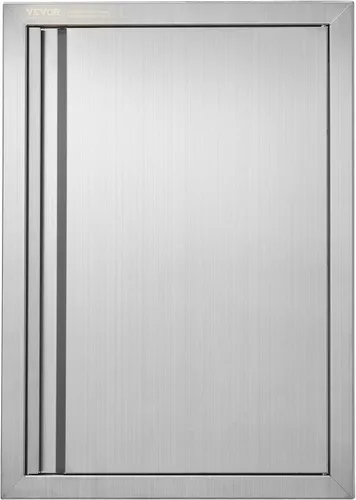 VEVOR Puerta de acceso para barbacoa, 17 pulgadas de ancho x 24 pulgadas de alto, cocina individual al aire libre, montaje empotrado de acero